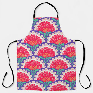 Boho Chic Floral Vintage Print. Apron