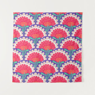 Boho Chic Floral Vintage Print. Tapestry