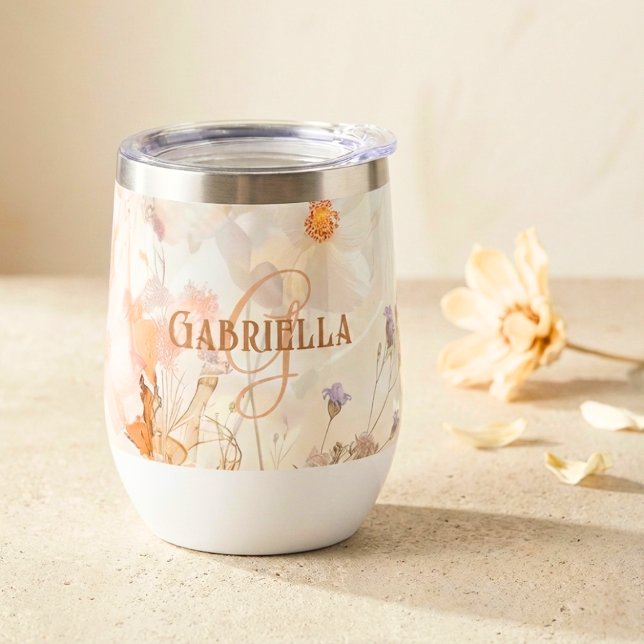 Boho Chic Floral Watercolor Monogram (Creator Uploaded)