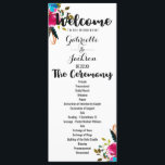 Boho Chic Floral Watercolor Wedding Program Programme<br><div class="desc">Boho Chic Floral Watercolor Program With trendy brush script font! ~ Check my shop to see the entire wedding suite for this design!</div>