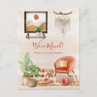Boho Chic Home Scene Macrame Moving Announcement