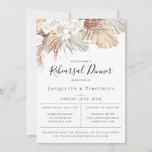 Boho-Chic Jungle Botanical Rehearsal Dinner Invite