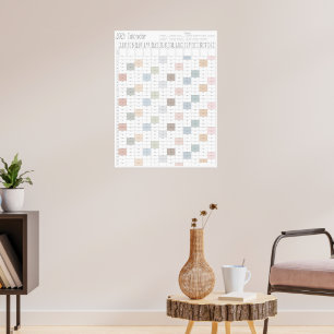 Boho Chic Large 2024 Wall Calendar (Vertical) Poster
