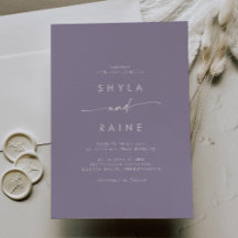 Boho Chic Lavender Plum Casual Wedding