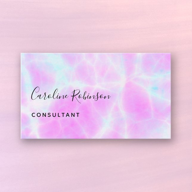 Boho Chic Lilac Marbling Business Card (Creator Uploaded)