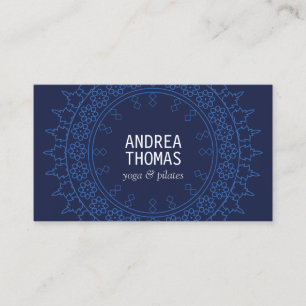 Boho Chic Mandala Blue/Blue Business Card
