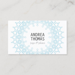 Boho Chic Mandala Blue/White Business Card