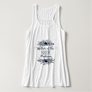 Boho Chic Mint & Navy Floral Mother of the Bride Singlet