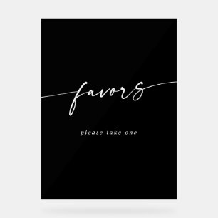 Boho Chic Modern COLOR EDITABLE Wedding Favors Acrylic Sign