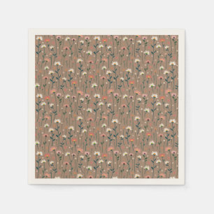 Boho Chic Modern Wildflower Baby in Bloom Shower Napkin