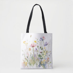 Boho Chic Multi-Color Floral Free-Spirited Tote Bag