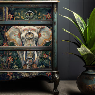 Boho Chic Painted Elephant Bohemian Tissue Paper