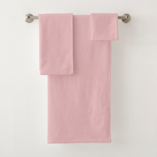 Boho Chic Pink Solid Colour Bath Towel Set