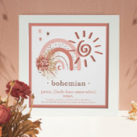 Boho Chic Pink Sun | Rainbow Bohemian Definition