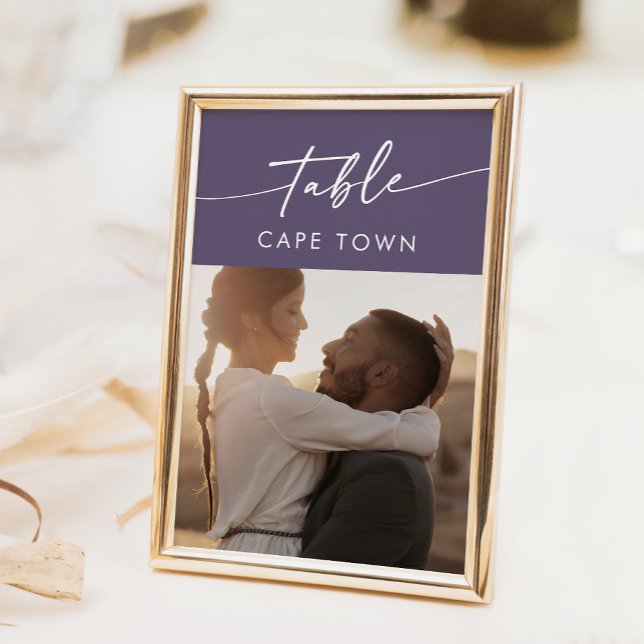Boho Chic Plum Purple Photo Table Numbers (Creator Uploaded)