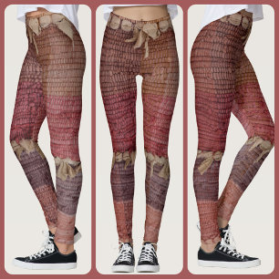 Boho Chic Rag Rug Gypsy Multi Colour Leggings