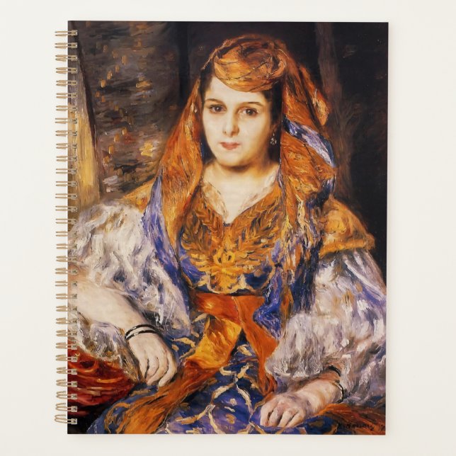 Boho Chic Renoir Orientalist Lady Fine Art Planner (Front)