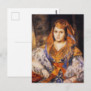 Boho Chic Renoir Orientalist Lady Fine Art Postcard