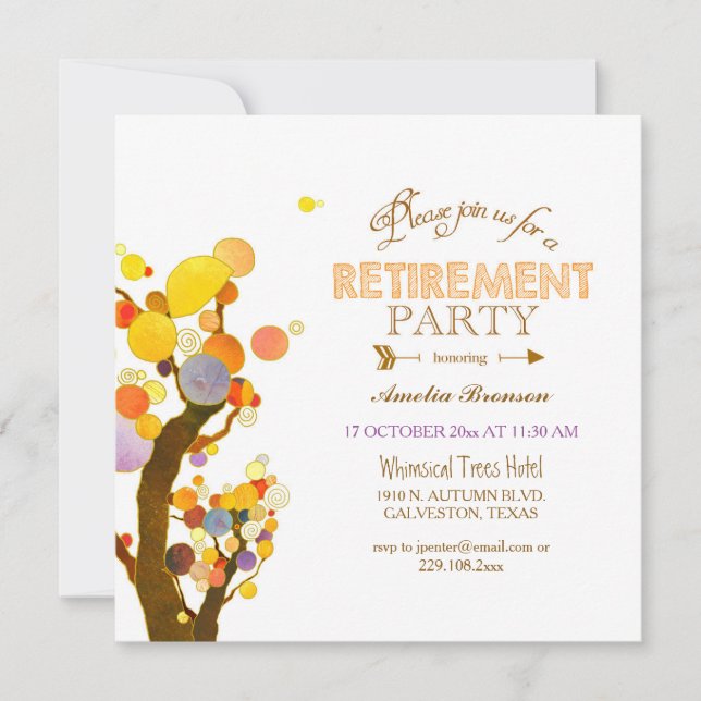 Boho Chic Retirement Celebration Invitation (Front)