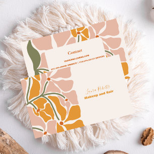 Boho Chic Retro Floral Business Card