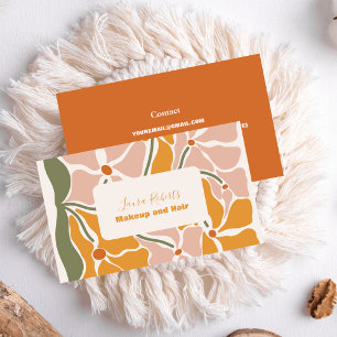 Boho Chic Retro Floral Business Card