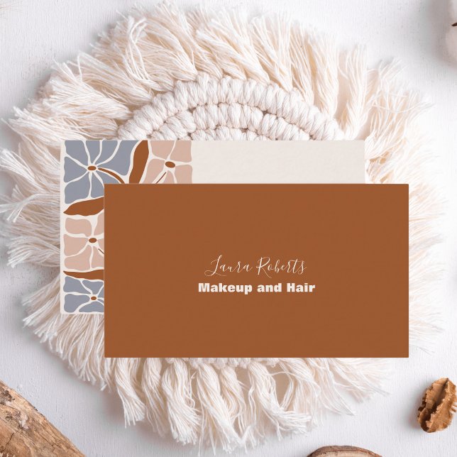 Boho Chic Retro Floral Business Card (Creator Uploaded)