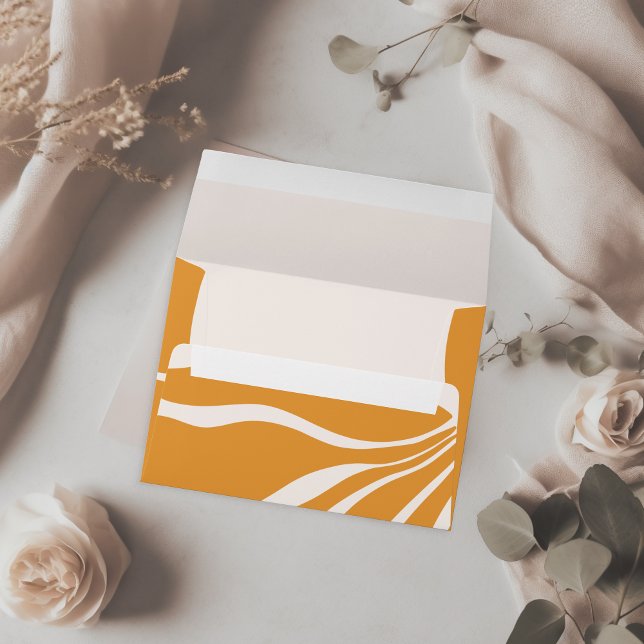 Boho Chic Retro Floral Wedding Envelope (Creator Uploaded)