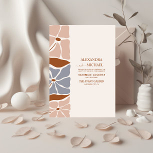 Boho Chic Retro Floral Wedding Invitation