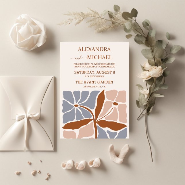 Boho Chic Retro Floral Wedding Invitation (Creator Uploaded)