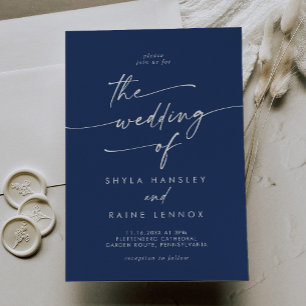 Boho Chic Royal Blue The Wedding Of Invitation