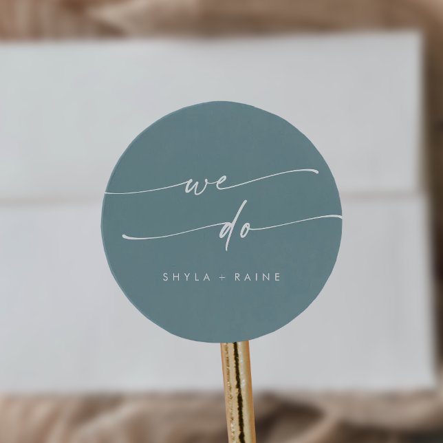 Boho Chic Seafoam Teal We Do Envelope Seals (Creator Uploaded)