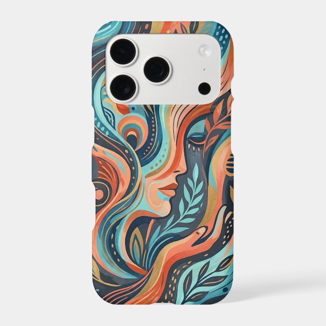 Boho Chic Spiritual Goddess with Leaves iPhone 17  (Back)