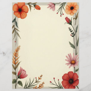 Boho Chic Stationery Paper Custom Letterhead