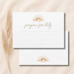 Boho Chic Sun Baby Shower Prayers For Baby Card