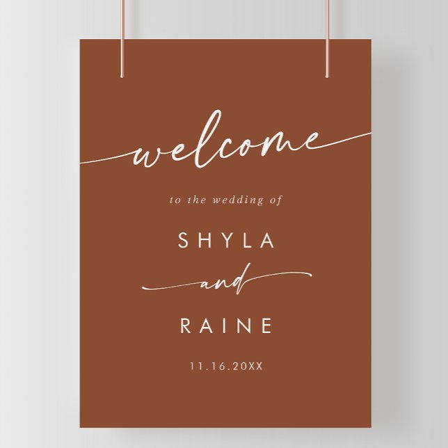Boho Chic Terracotta DIY Wedding Welcome Sign (Creator Uploaded)
