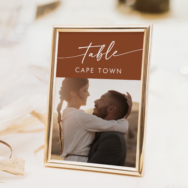 Boho Chic Terracotta Photo Table Numbers (Creator Uploaded)