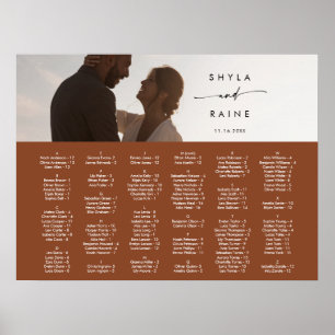 Boho Chic Terracotta Picture Seating Chart