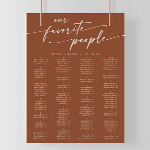 Boho Chic Terracotta Printable Seating Chart