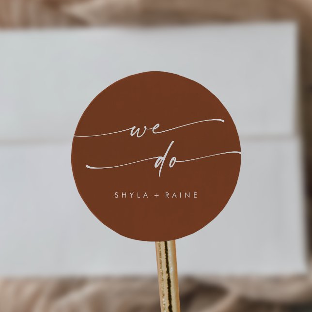 Boho Chic Terracotta We Do Envelope Seals (Creator Uploaded)