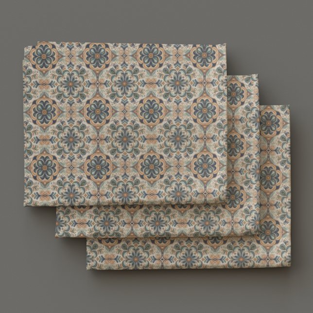boho-chic tile-like pattern vintage aesthetic  fabric (Creator Uploaded)