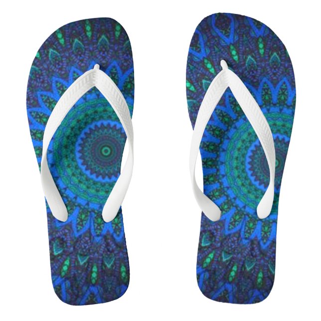 Boho-chic Tye Dye Jandals (Footbed)