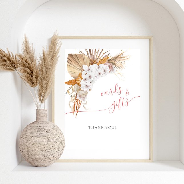 Boho Chic Watercolor Baby Shower Cards & Gifts Poster (Creator Uploaded)