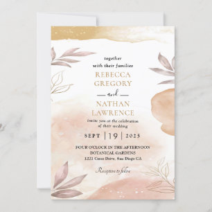 Boho chic wedding invitations