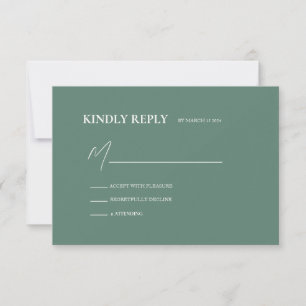 Boho Chic Wedding Minimalist Wedding RSVP Card