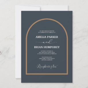 Boho Chic Wedding Modern Arch Minimalist Wedding I Invitation
