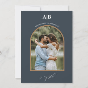 Boho Chic Wedding Modern Arch Minimalist Wedding I Invitation