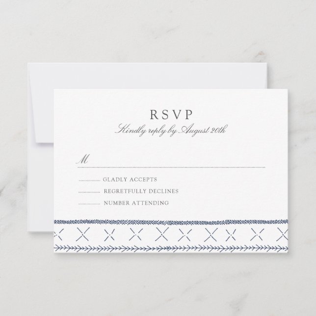 Boho Chic Wedding RSVP (Front)