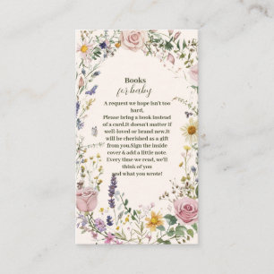 Boho Chic Wildflower  Books for Baby Enclosure Card