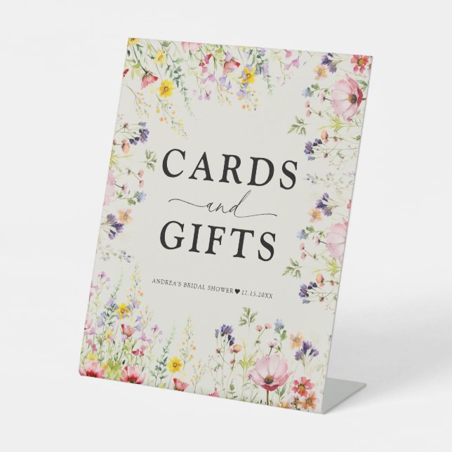 Boho Chic Wildflower Bridal Shower Sign (Front)