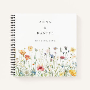 Boho Chic Wildflower Wedding Guest Book